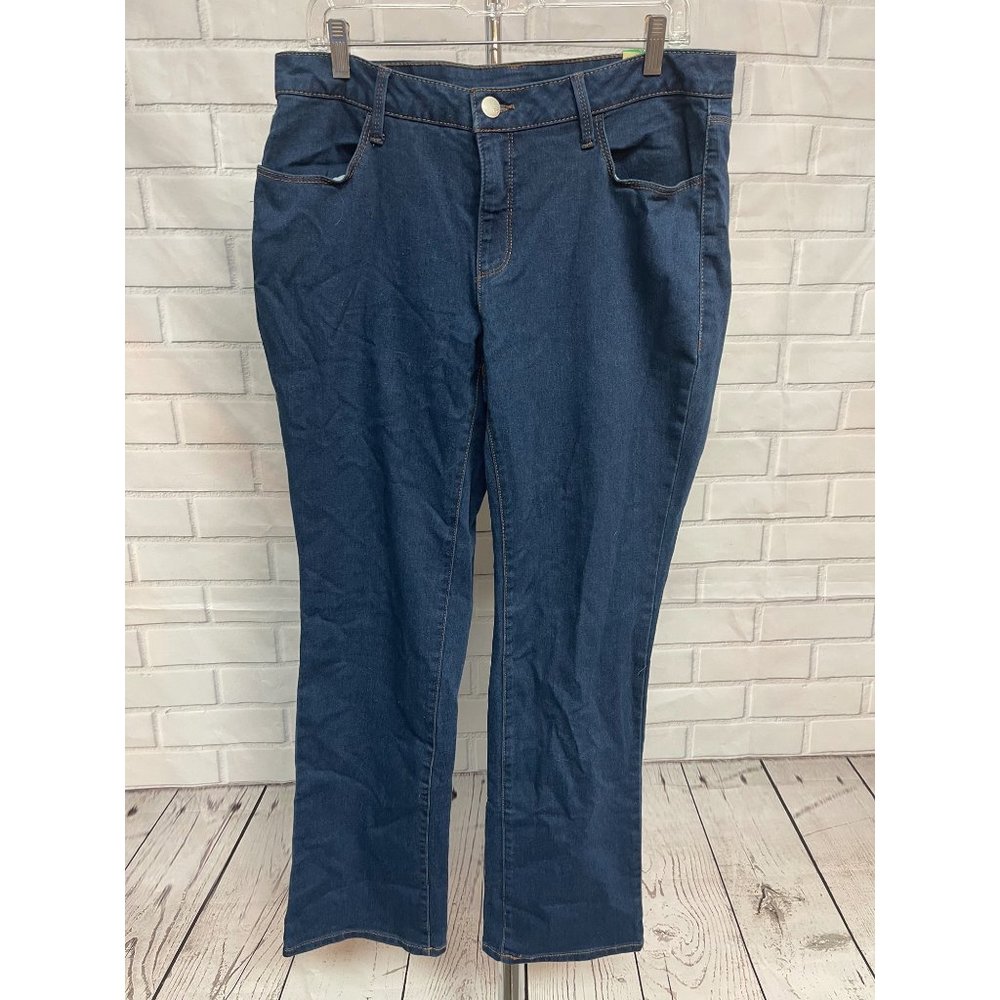 FADED GLORY Women's Dark Wash Boot Cut Stretch Blue Jeans Size 16A New